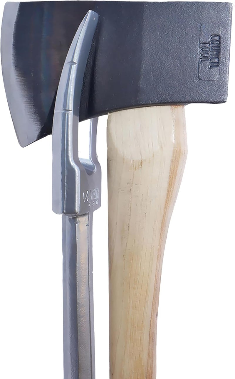 Council Tool Forcible Entry Flathead Fire Axe - 6 lb Fire Axe for The Irons with Halligan Marrying Slot & 36" Curved Hickory Handle - 60FMS36C - Image 3